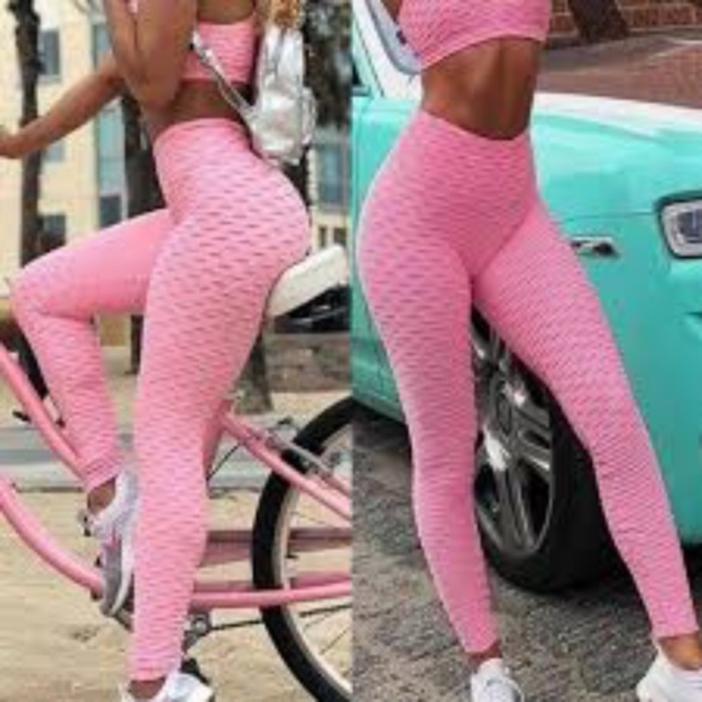 HOT PINK BRAZILIAN SCRUNCH LEGGINGS ANTI CELULITE